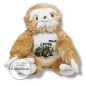 Preview: Kuscheltier klein Faultier mit einem grünen Traktor und Name personalisiert